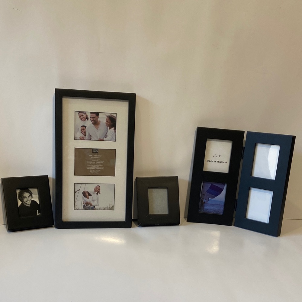 Elegant Black Photo Frame Set